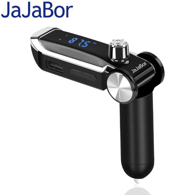

JaJaBor Wireless Bluetooth 3.0 Car Kit Handsfree Calling FM Transmitter 5V 2.1A USB Car Charger Support TF Card / U Disk Player