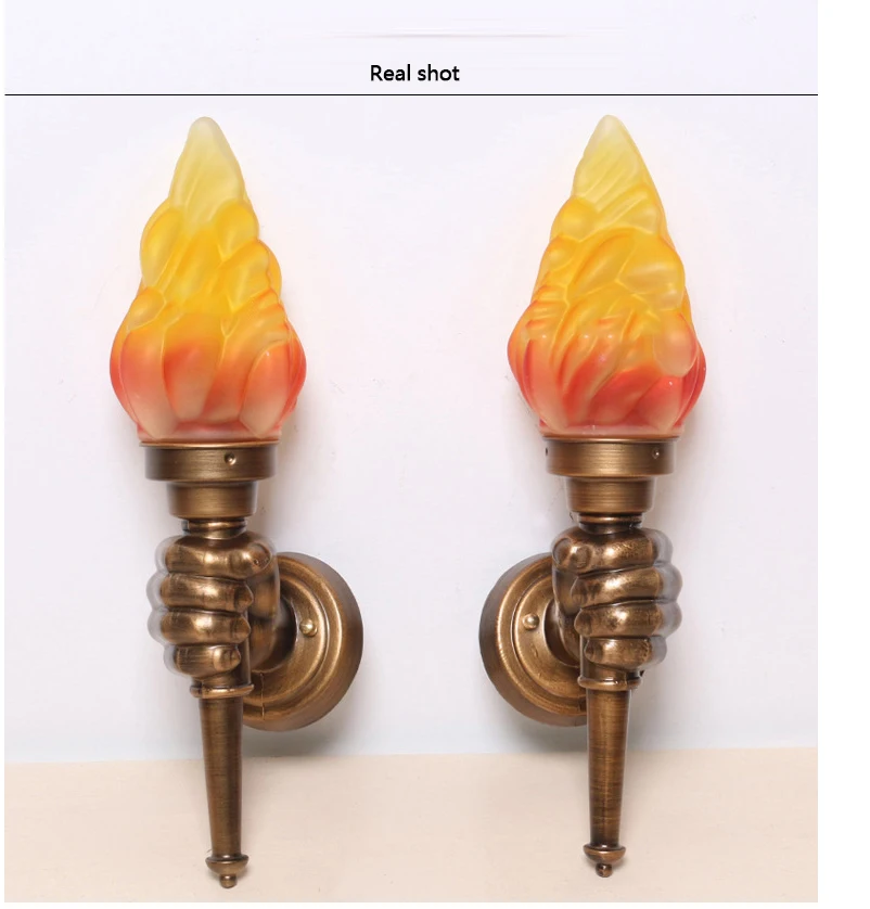 Креативный Ретро винтажный Фонарь ручной настенный светильник стеклянный абажур, лофт промышленный прикроватный Настенный бра светильник Aisel Deco - Цвет абажура: a pair