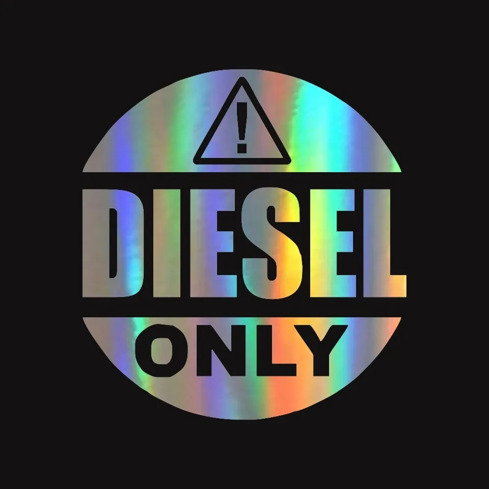 Cunymagos Warning Mark DIESEL ONLY Car Sticker Creative Vinyl Decoration Car Styling Fashion Body Car Decal Sticker Funny 13.114.1CM  (3)