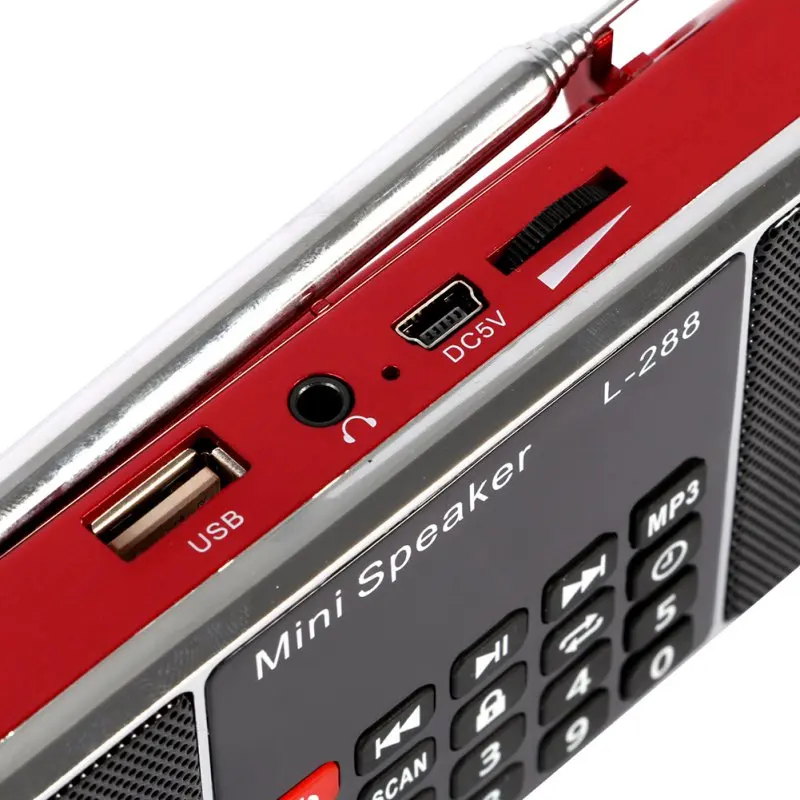 L 288 мини FM радио цифровой Портативный динамики MP3 плеер ресивер стерео