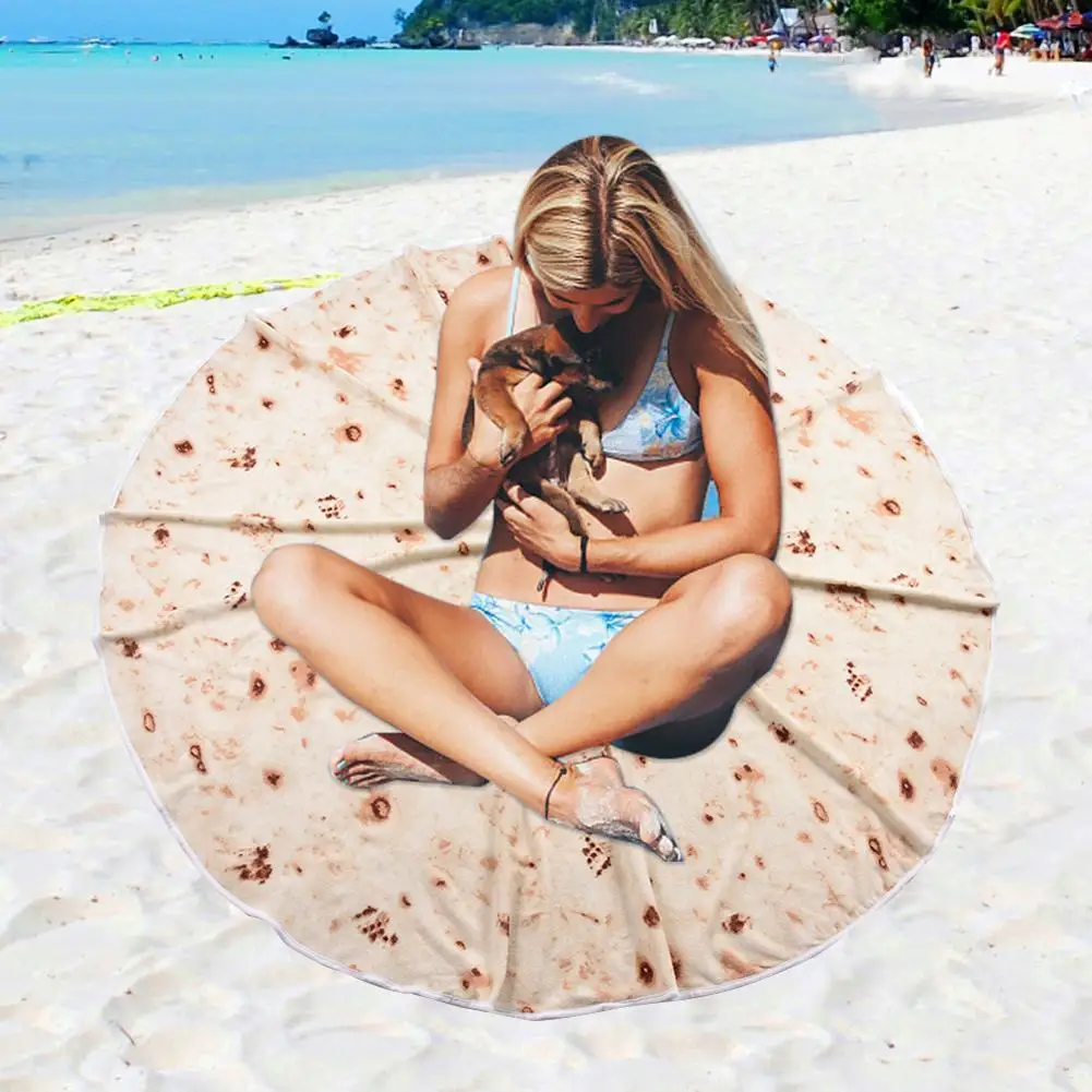 

Tortilla Carpet Tortilla Burrito Blanket Letter Printing Rug Round Spot for Office Bedroom Outdoor Dropshipping Burrito Blanket
