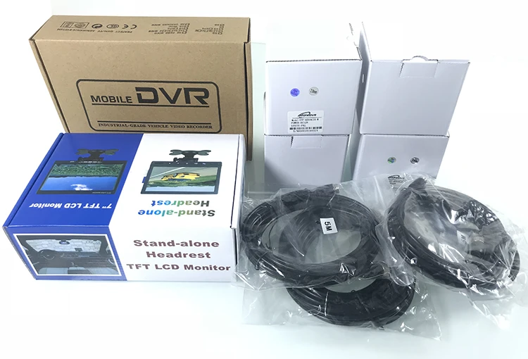 Local de Vídeo Suíte de Monitoramento de Ônibus Host de Monitoramento + Display + 1 Cartão Canal Semi -reboque - Táxi Carro Comercial hd sd 7 Polegada-4 20 de monitoramento + display + 1 7