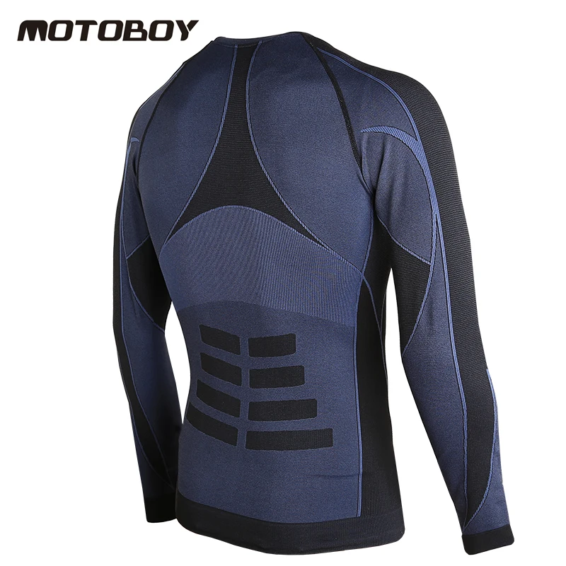Motoboy Для мужчин белья для мотоциклистов мотоцикле, велосипеде, Лыжный Спорт зимнее теплое нижнее белье базовый слой обтягивающие длинные кальсоны: Топ и штаны, комплект