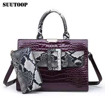 

2019 New Women Bags Lady Leather Handbag Female Crocodile Totes over Shoulder Chic Corssbody Bag Luxury Sac a Main Designer