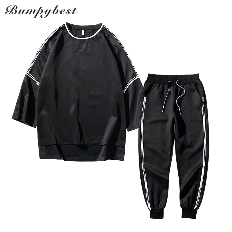 Bumpybeast spring Autumn Casual Black White Men Clothing