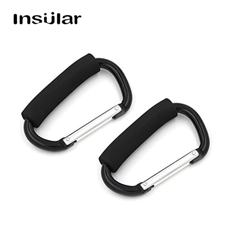 

INSULAR 2PCS Strong Large Durable Stroller Hooks for Mommy for Baby Car Carriage Carabiner Multi-Color Baby Stroller Accessories