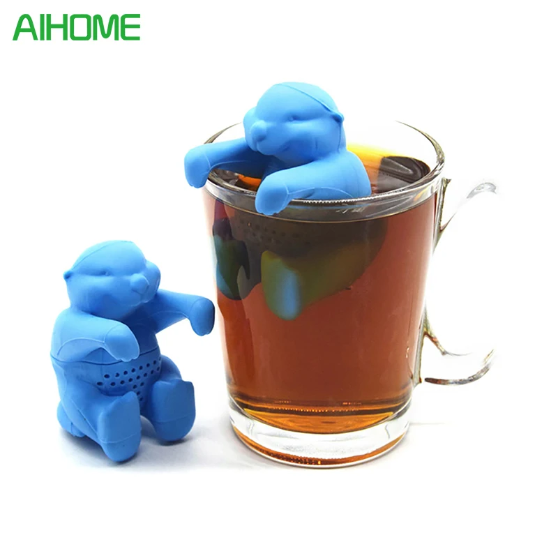 

Cute Silicone Otter Tea Infuser Reusable Portable Tea Strainer Coffee Herb Filter Empty Tea Bags Leaf Diffuser