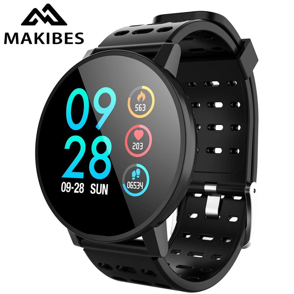 

Makibes T3 Smart watch Life waterproof Activity Fitness tracker HR Blood oxygen Blood pressure Clock Men women smartwatch PK V11