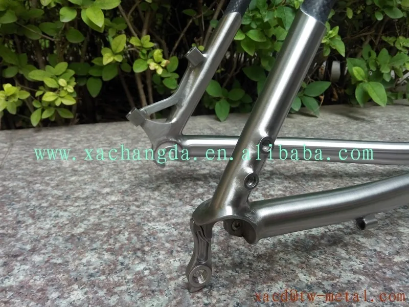 Best titanium & carbon fiber mtb bike frame titanium montain bicycle frame Titanium weldless bike frameChinese titanium road bike fra 4