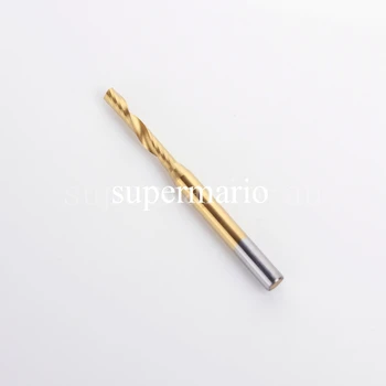 

1x 1/8'' SHK 3.175mm Titanium N2 Coated Carbide One Single Flute CNC Router Bit CED 2.5mm CEL 15mm