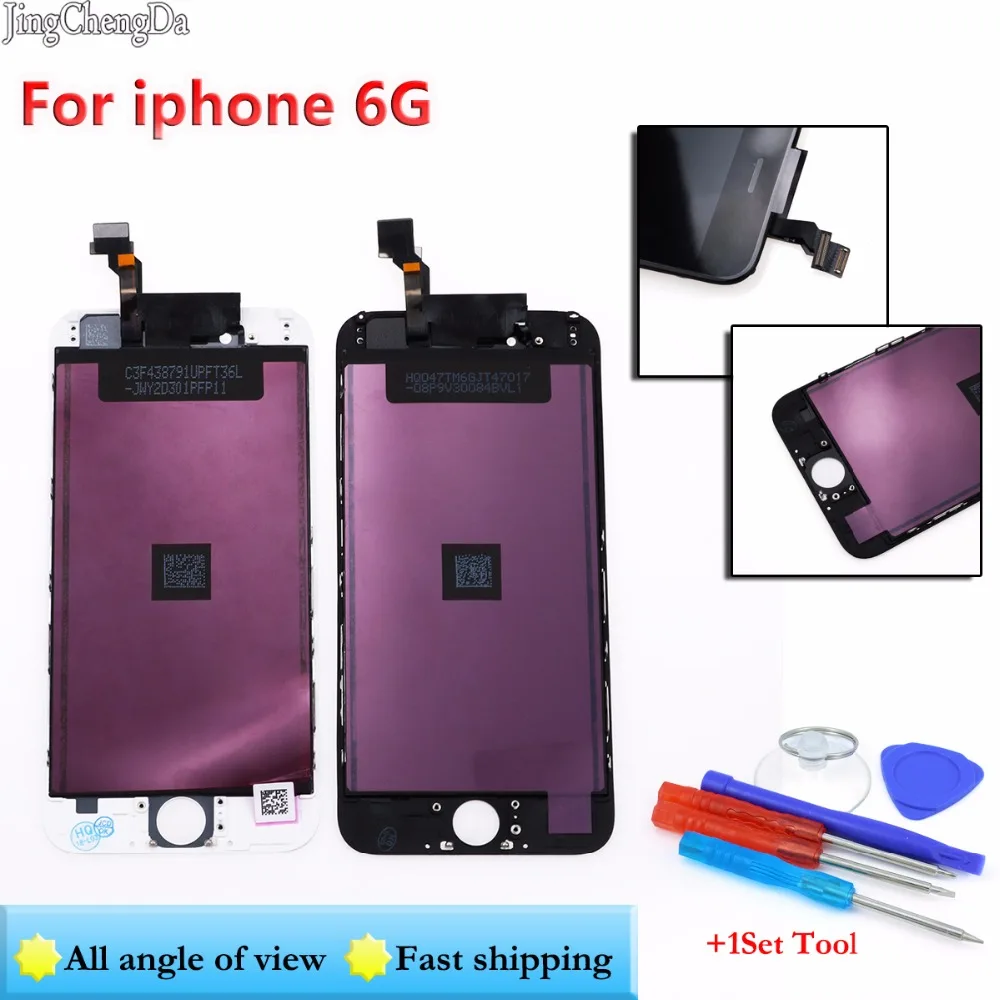 

JCD 1X LCD For iPhone 6 6G LCD Screen Display 4.7" inch Full Screen with Touch Screen Digitizer Assembly No Dead Pixel