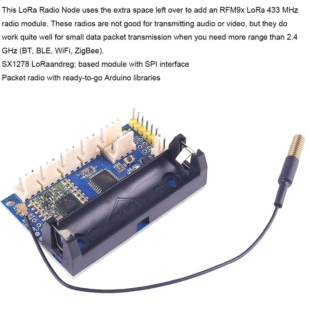 5 шт. радио узел LoRa V2.0 на основе Sx1278 LoRa IOT 433 МГц 2,4G RFM98 для Arduino ATmega328P антенна UFL FZ3043 RCmall