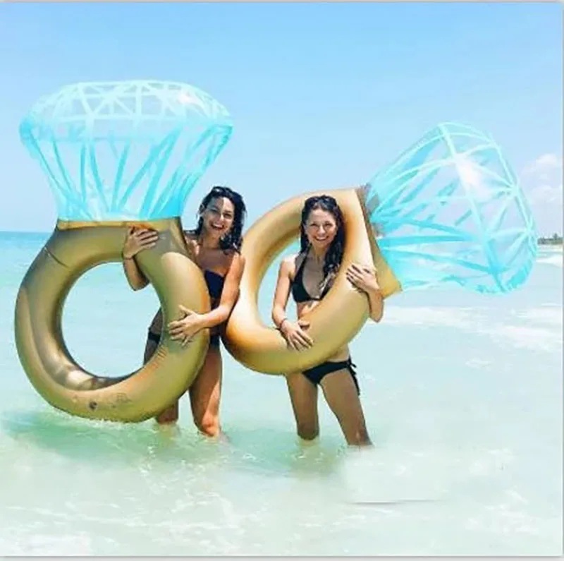Кольцо для плавания с блестящим бриллиантом 170 см надувной поплавок Гавайские игрушки для взрослых детей в бассейне летние пляжные вечерние украшения надувной матрас подарок