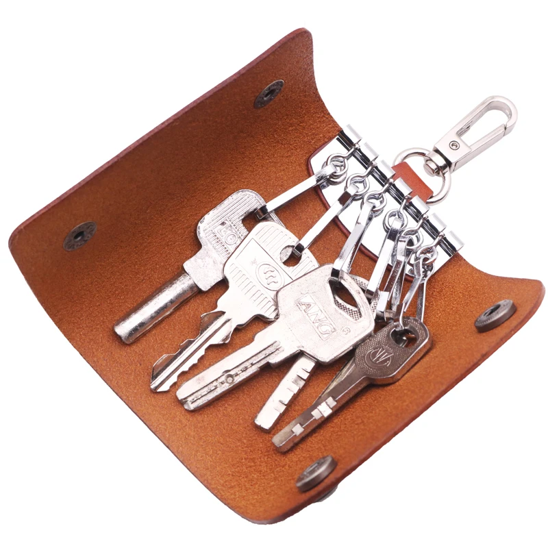 Винтажная ключница из натуральной кожи Женские ключницы женский держатель для ключей чехол для ключей Органайзер сумки кошелек для ключей Дамский кошелек
