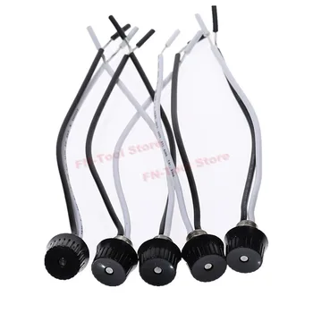 

5pcs Rotary Stye Single Pole ON/OFF Canopy Switches with Two 4" 18AWG Wire .5A 250V/3A 125V/1A 125VT Black