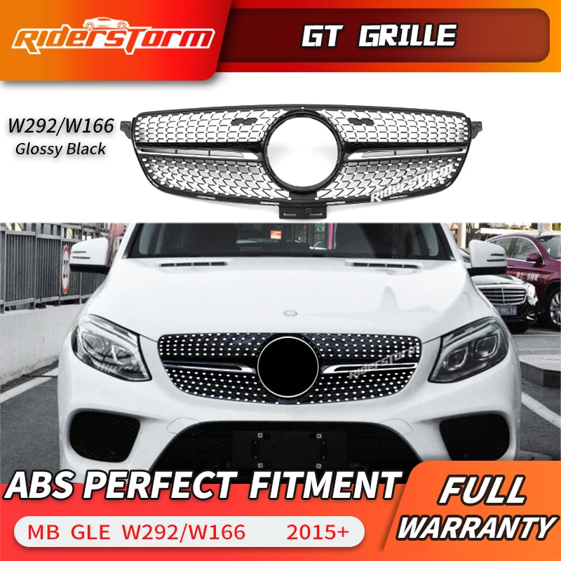 Для GLE класса W166 w292 Алмазная решетка 4 matic Передняя для Мерседес Бенц GLE300 GLE320 GLE350