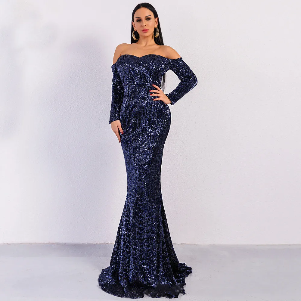 Saudi Arabic Gold Sequins Mermaid Evening Dress Long Sleeves Off Shoulder Elegant Women Formal Dress Party Prom Dresses 2019 Saudi Arabic Gold Sequins Mermaid Evening Dress Long Sleeves Off Shoulder Elegant Women Formal Dress Party Prom Dresses 2019
