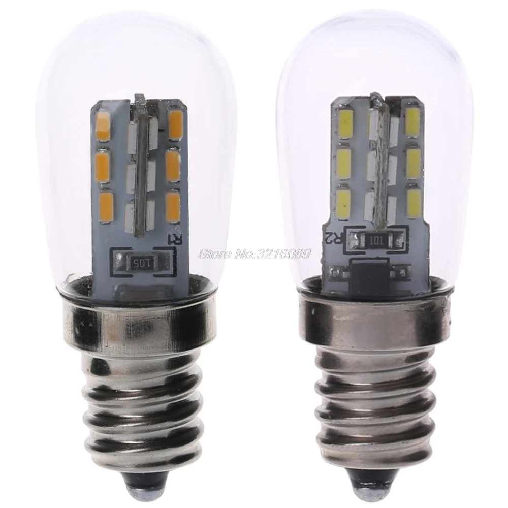 

LED Light Bulb E12 2W 3014 SMD 24 LED High Bright Glass Shade Lamp Pure/Warm White 220-240V