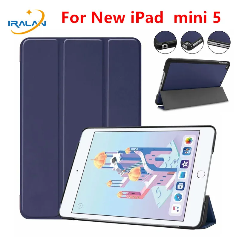Тонкий раскладной чехол из искусственной кожи для нового iPad Mini 5 2019 подставка