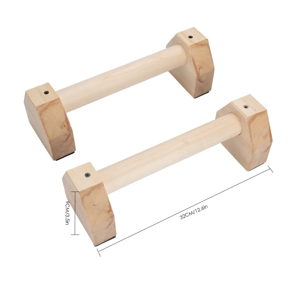 1 Pair Wooden Fitness Sport Push Up Stands Pushup Bars Gym Exercise