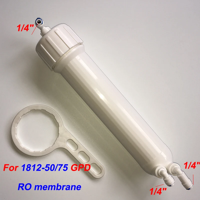 Comprar Warter piezas del filtro ro osmosis inversa membrana vivienda completo con todos los accesorios y llave 10 incn alta conector de 1 4 pulgadas