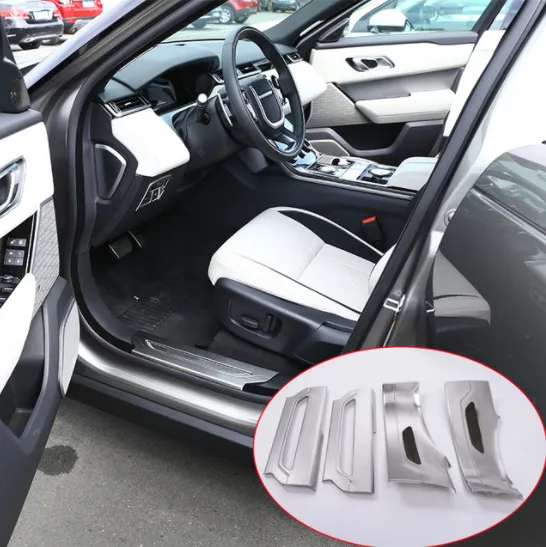

For Range Rover Velar 2017 Car-Styling 304 Stainless Interior Door Sill Scuff Threshold Plate Trim Car Accessories 4pcs