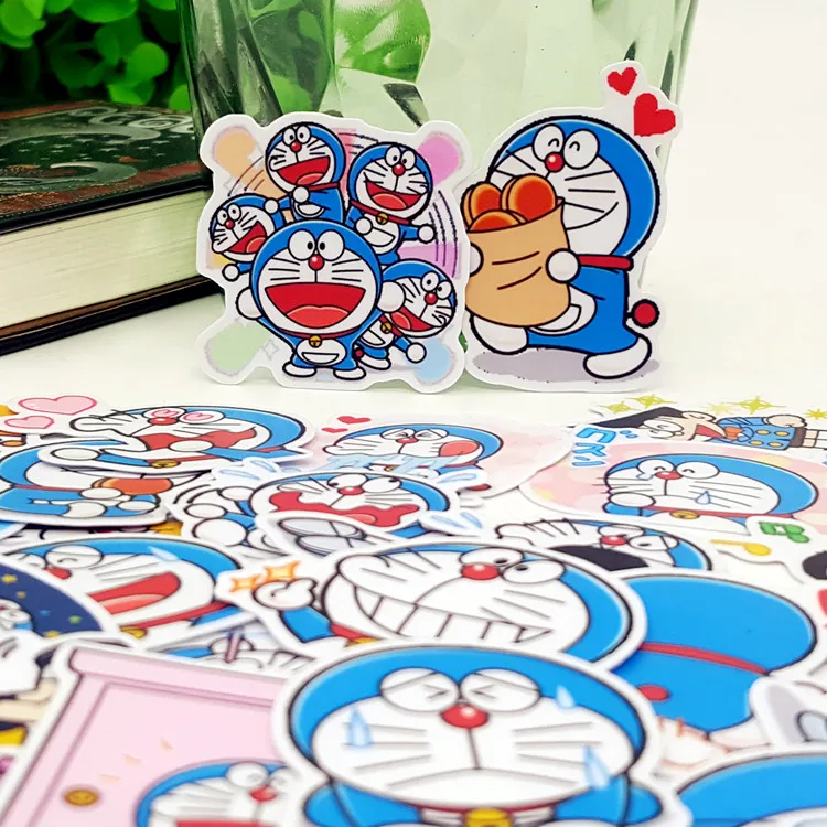 

40pcs/bag Doraemon A lovely expression album Scrapbook waterproof decoration stickers DIY Handmade Gift Scrapbooking sticker