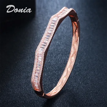 

Donia jewelry Fashion T-Bracelet Perfectly Micro-Inlaid AAA Zircon Bangle Bracelet Dubai Jewelry Womens Pulseira bijuteriras