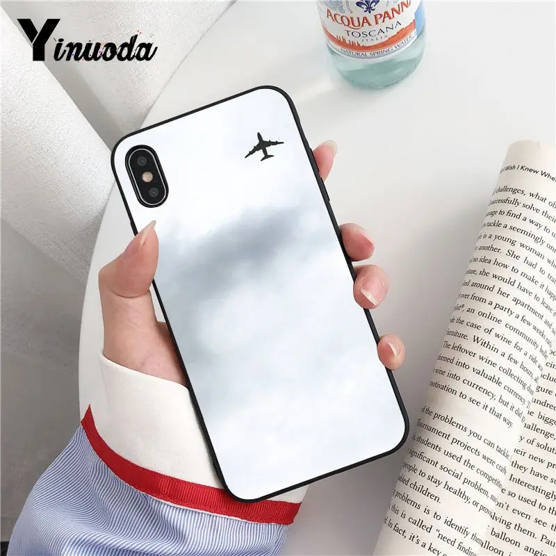 A11 Yinuoda самолет взлет полета черный мягкий корпус телефона чехол для iPhone X XS MAX 6 6S 7 7plus 8 8Plus 5 5S XR Fundas Capa - Цвет: A11