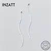 INZATT  Minimalist Geometric Wavy line Dangle Drop Earrings Real 925 Sterling Silver for Women Long Tassel Accessories Jewelry ► Photo 1/5