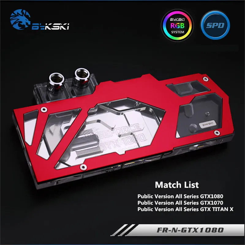 Bykski полный охват GPU водный блок для публичной версии GTX1080 GTX1070 Новый TITAN X