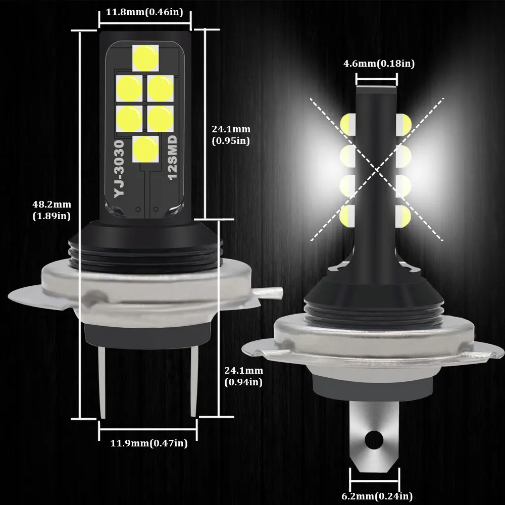 BMT H7 LED Bulbs супер яркий Автомобильный светодиодный противотуманный фонарь для автомобилей дневные ходовые огни DRL лед лампа противотуманки дневные ходовые огни led fog lights ходовые огни противотуманные фары