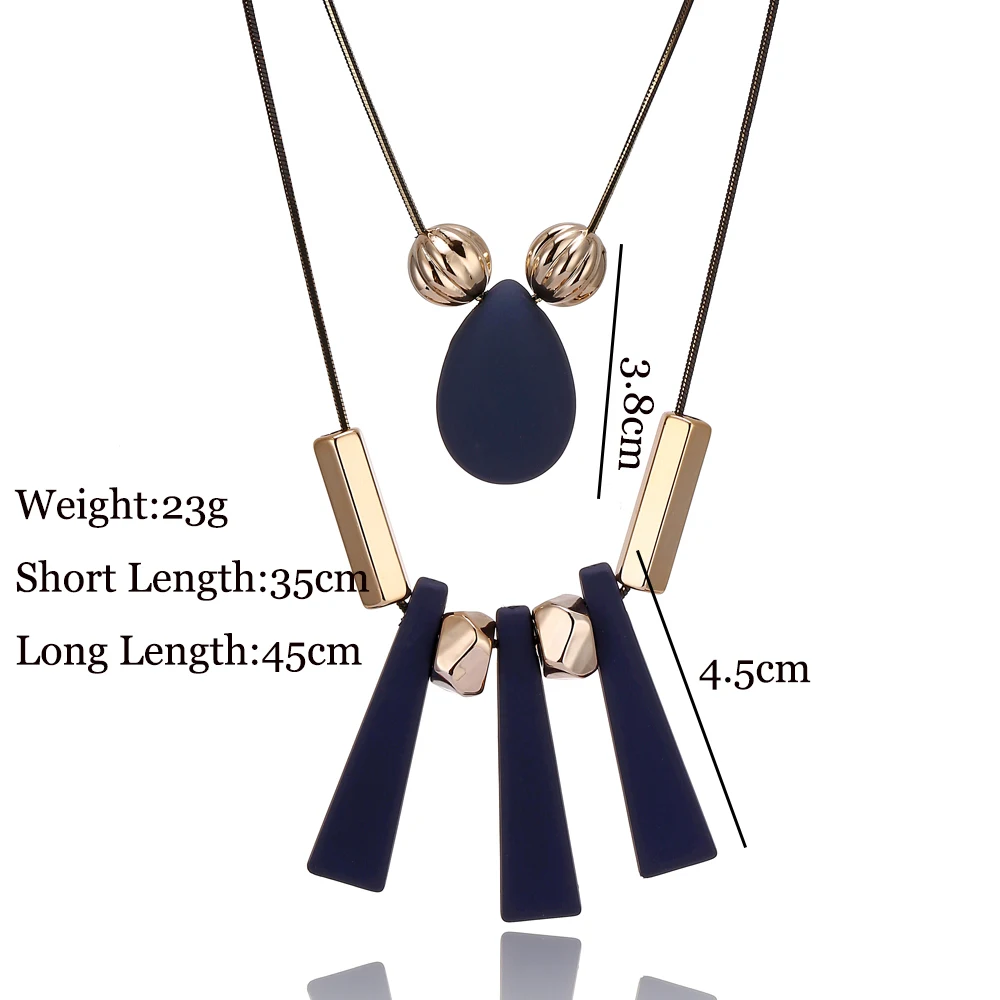 YAOLOGE,, модное деревянное ожерелье, креативное Двухслойное ожерелье, цепочка в богемном стиле, винтажные массивные аксессуары для женщин