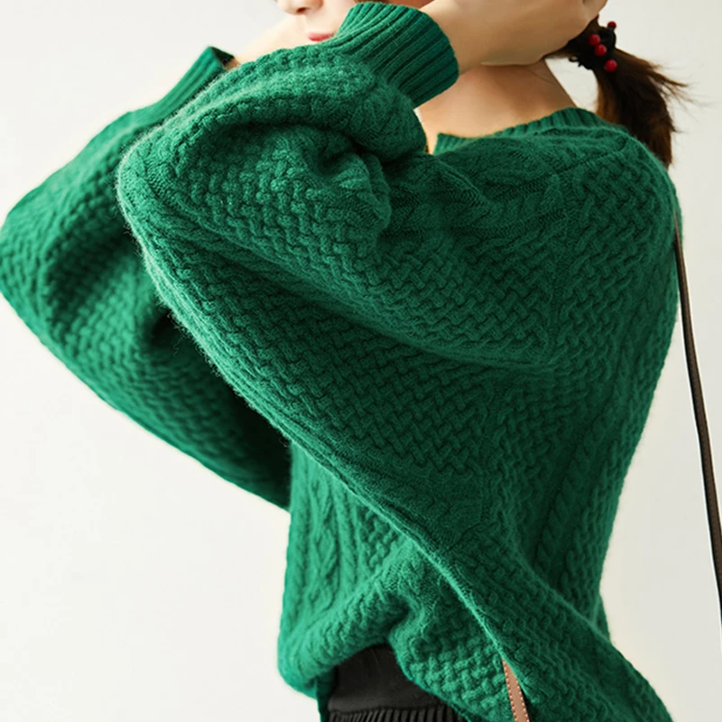 New Arrival High Street Flat Knitted V-neck Full Regular Pullovers Lantern Sleeve None Solid NoneSweater Sweater Woman Boho New Arrival High Street Flat Knitted V-neck Full Regular Pullovers Lantern Sleeve None Solid NoneSweater Sweater Woman Boho