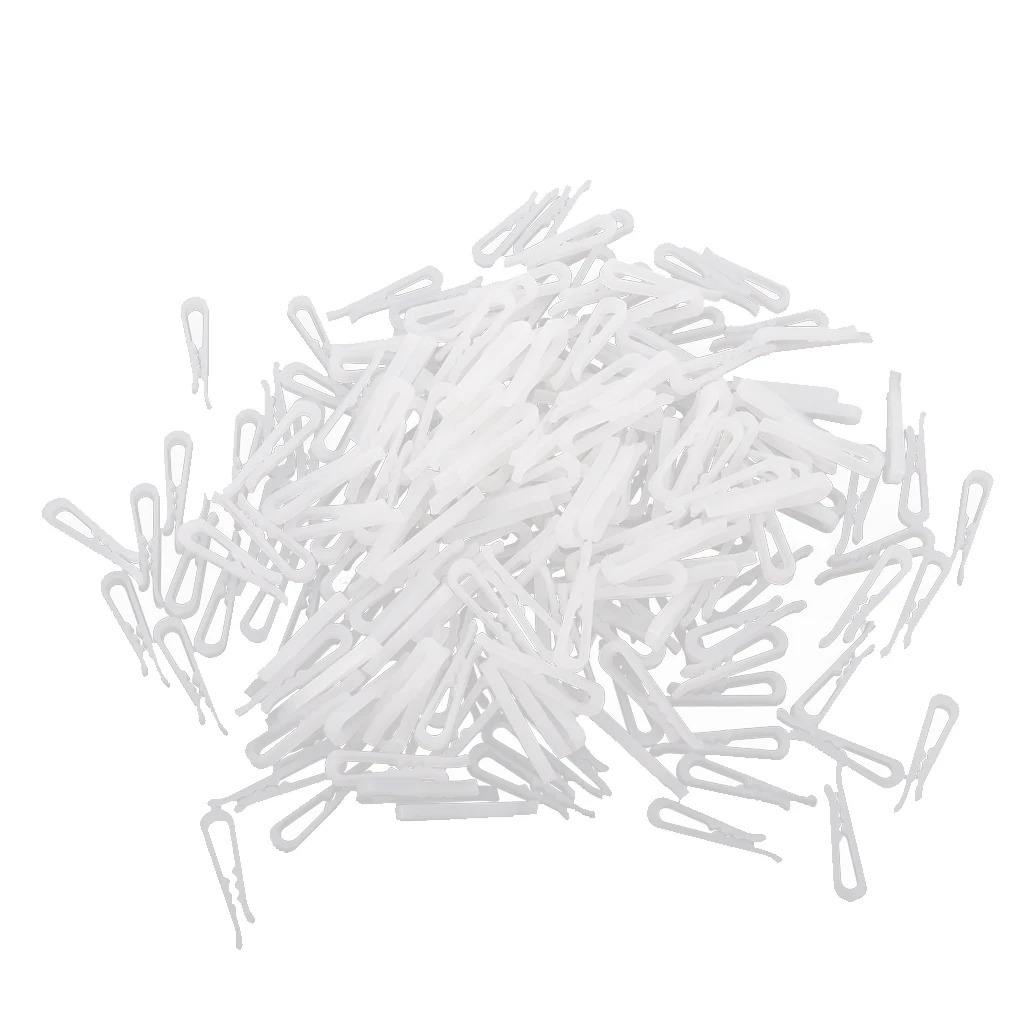 MagiDeal 200 Pieces Plastic Clip With Teeth folded shirts sleeves socks ties Clothes Pegs for Dress Shirt Garment Packaging 