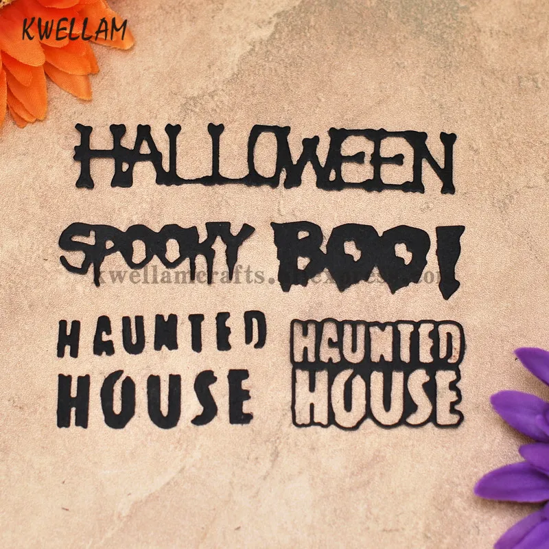 

HALLOWEEN SPOOKY BOO HAUNTED HOUSE Metal Die cutting Dies For DIY Scrapbooking Photo Album Decorative Embossing Folder Stencil