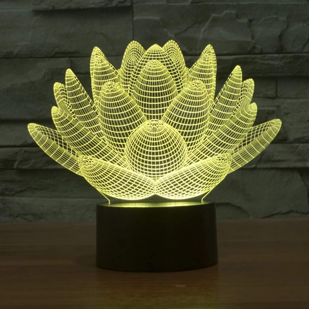 Luzes da Noite noite de lótus 3d estereoscópico Marca : iy