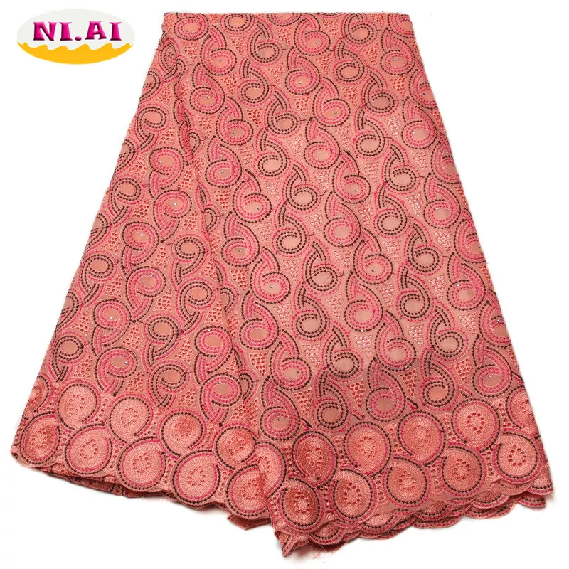 

Swiss Voile Lace In Switzerland Embroidered African French Lace Fabric High Quality With Stones Nigerian Lace Fabrics XY979B-1