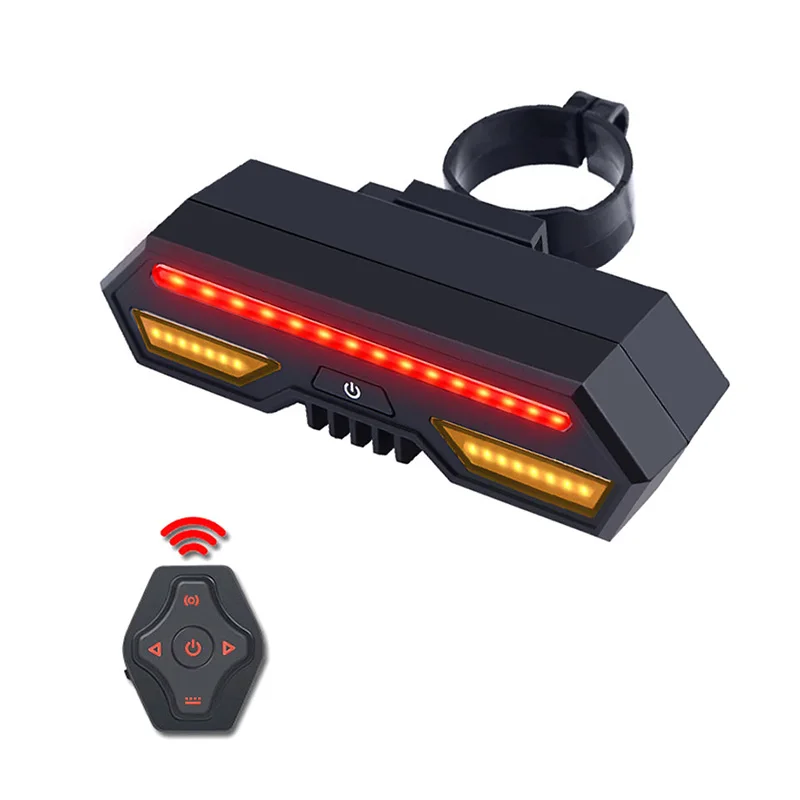 

Usb Bike Tail Light Smart Brake Taillights MTB Road Cycle Rear Led Bycicle Light Wireless Remote Control Turn Signal lantern