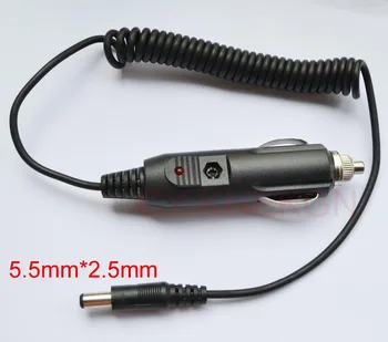 

100pcs High-quality, all-copper car charger 12V / 24V Power adapter Cigarette Lighter 1.5M DC 5.5mm x 2.5mm Free shipping