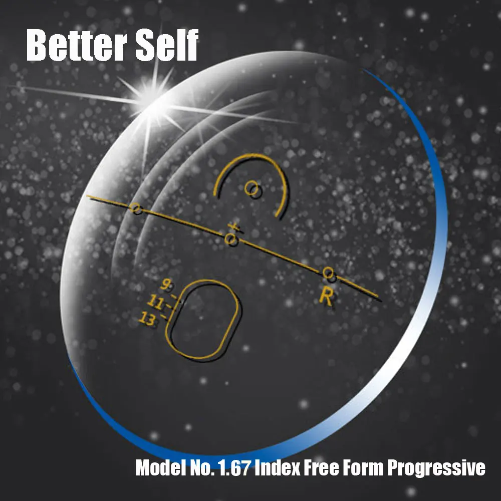 

1.67 Free Form Progressive Lenses Multifocal Eyeglasses Myopia Prescription Presbyopia Optical Lens Customized Lens