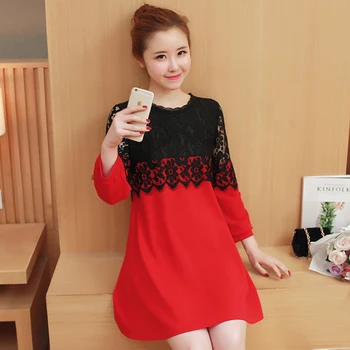 

2019 elegant women blouses shirt crochet lace top female clothing chiffon blouse femme long tunic tops black red blousas 810i3