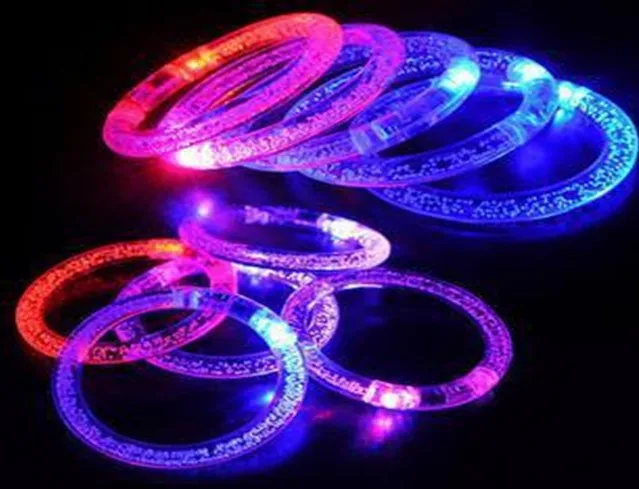 

Lumineux Decorations Armbands Night Reflective Wristband LED Bracelet Glow in the Dark Party Supplies Events Favors 100pcs/lot