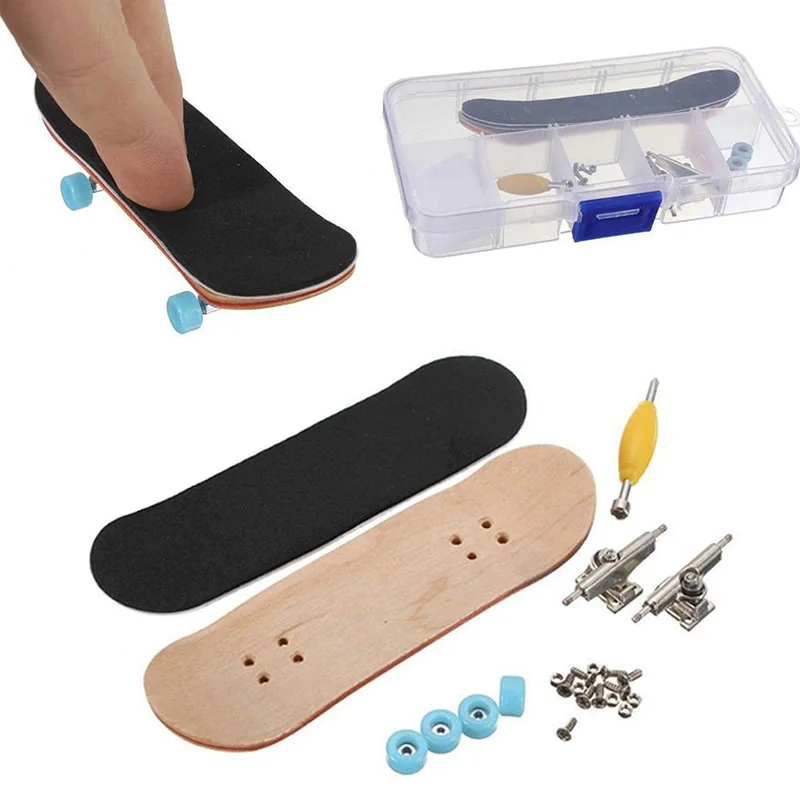 

Wooden Fingerboard Professional Finger SkateBoard With Bearings Wheel Wood Basic Fingerboars Foam Tape Set Finger Skateboards