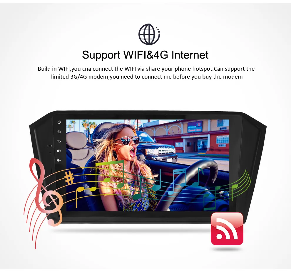 Discount 4G RAM Android 9.0 Car Radio Stereo Multimedia Player For Volkswagen Passat Magotan 2015-2017 GPS Navigation FM headunit NO DVD 4