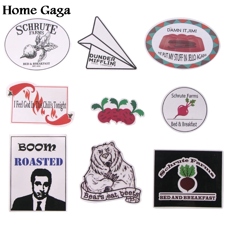 Homegaga 46 шт. офисный Dwight Schrute diy 90s художественный принт ноутбук телефон велосипед