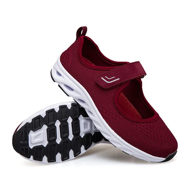 

2019 New Women Shoes Woman Mesh Fabric Flat Shoes Breathable Casual Mothers Ladies Shoes Girls Flats Sneakers chaussures femme