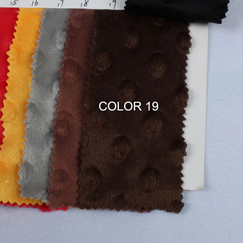 1 ярд рельефные точки Minky cuddle ткань Ultrasoft флис постельные принадлежности одеяло подушка матрас ребенка touch швейный материал - Цвет: color 19