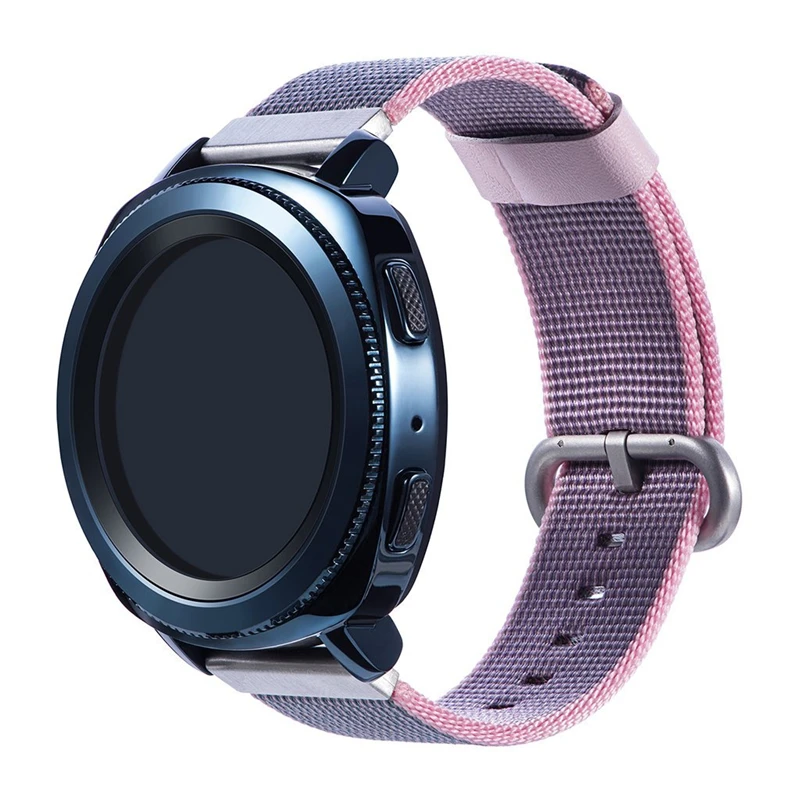 42 46 мм нейлоновый ремешок для часов для samsung gear S3 Frontier S2 классический быстросъемный браслет Quick Release galaxy watch Band 22 20 мм