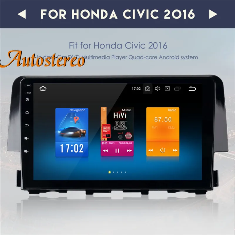 Android 9 автомобильный без dvd-плеера gps-навигация, радио, стерео для Honda Civic мультимедиа магнитола головное устройство